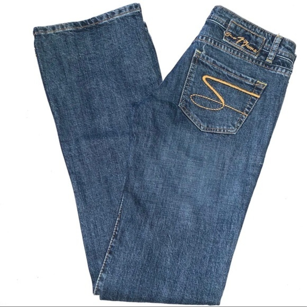 Seven7 sz 25 Classic Flare med/dark blue jeans